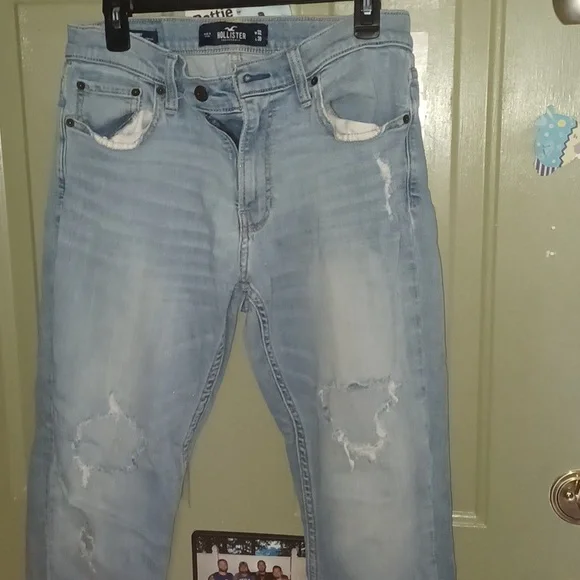 Mens Hollister Destress Skinny Jeans - Picture 3 of 7